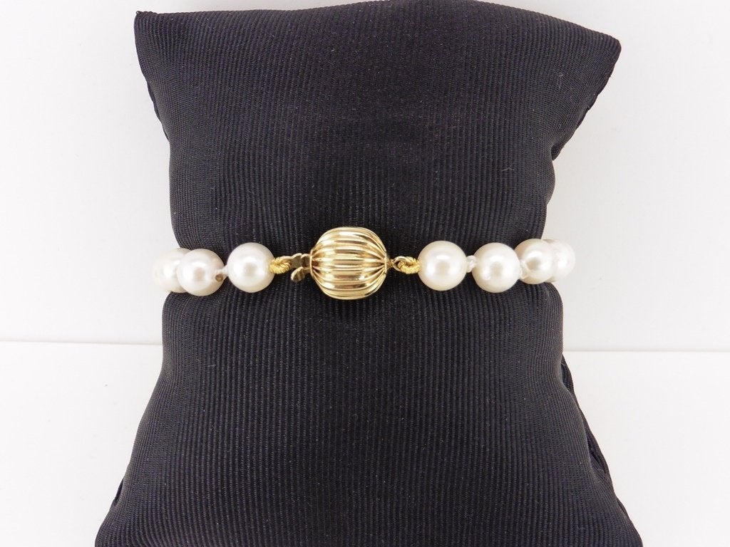 Parel armband met gouden slot                            D70, Sieraden, Tassen en Uiterlijk, Armbanden, Overige materialen, Gebruikt