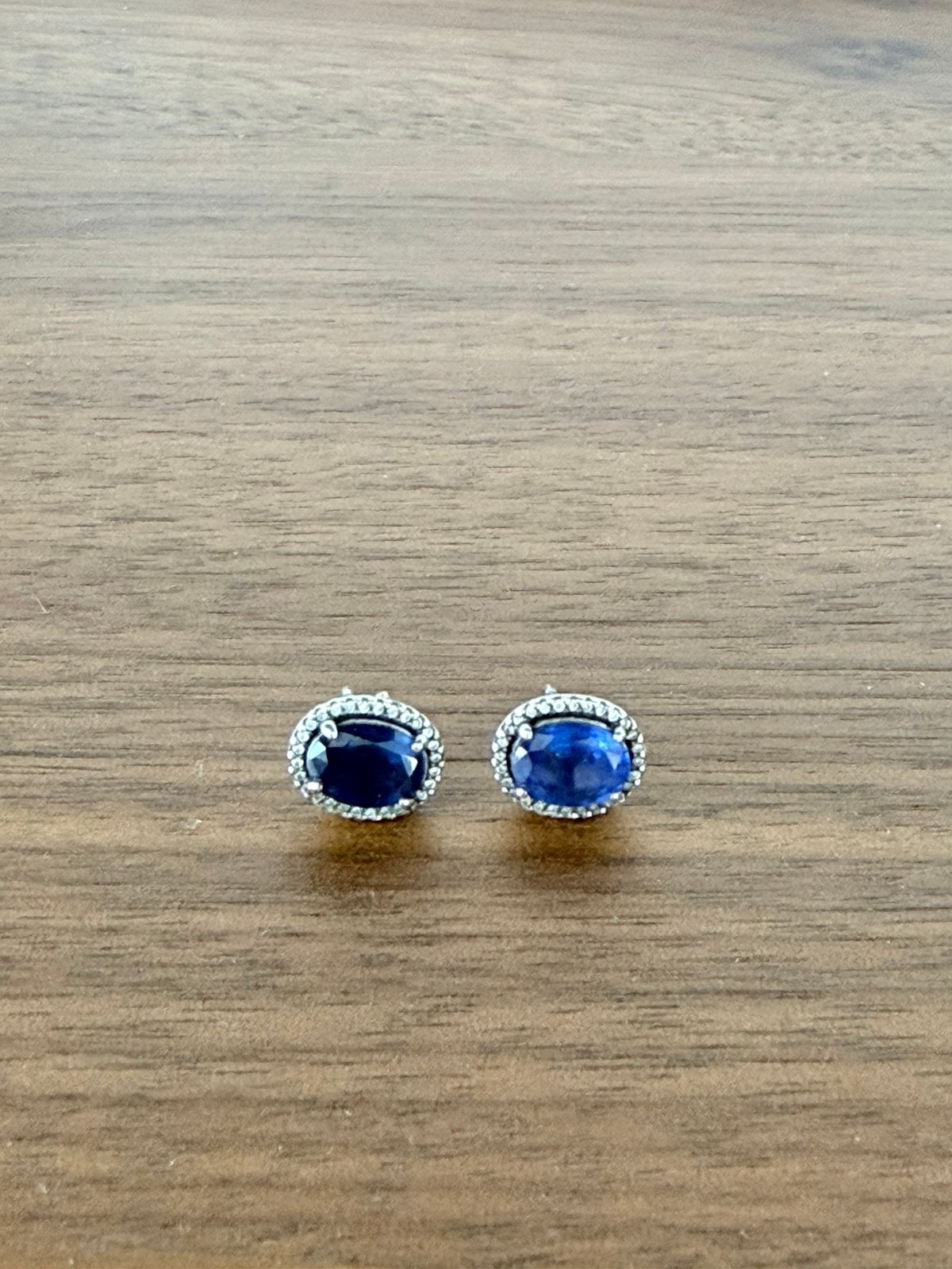 Pandora oorstekers Sparkling Statement Halo –blauw, S925 ALE, Ophalen, Gebruikt, Zilver, Pandora