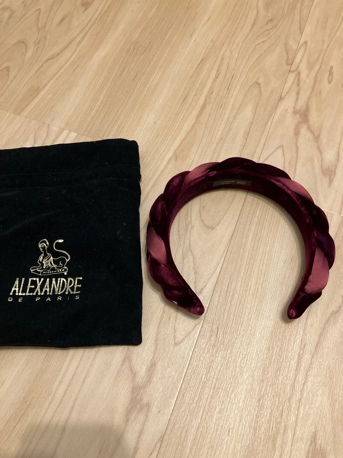 Alexandre de Paris haarband - Bordeauxrood fluweel, Ophalen of Verzenden, Zo goed als nieuw, Overige typen