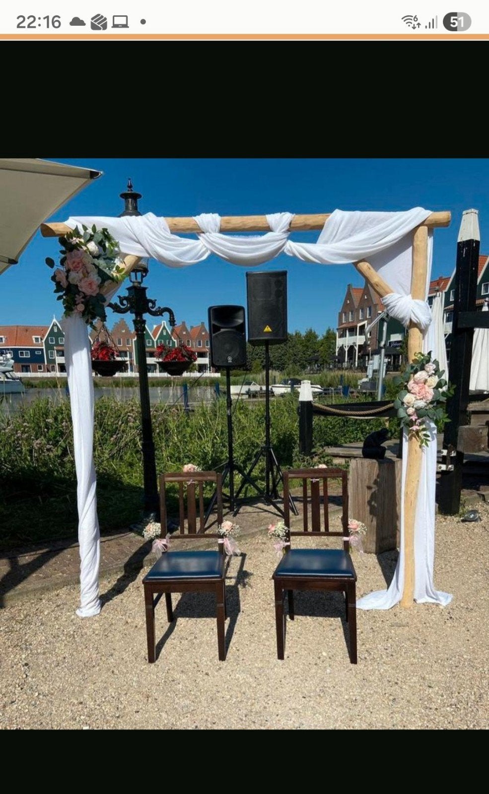 Prieel voor bruiloft of gelegenheden, Hobby en Vrije tijd, Feestartikelen, Ophalen of Verzenden, Zo goed als nieuw