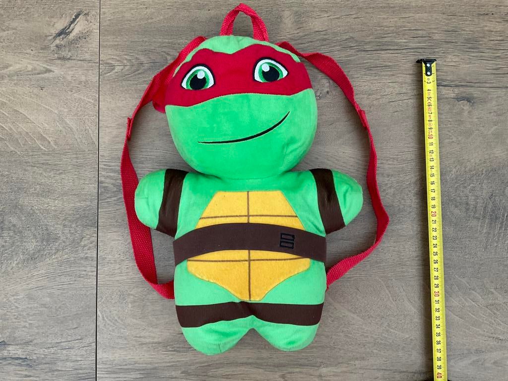 Zgan, niet kapot, Ninja Turtles knuffel rugzak schooltas, Ophalen, Zo goed als nieuw, Rugtas