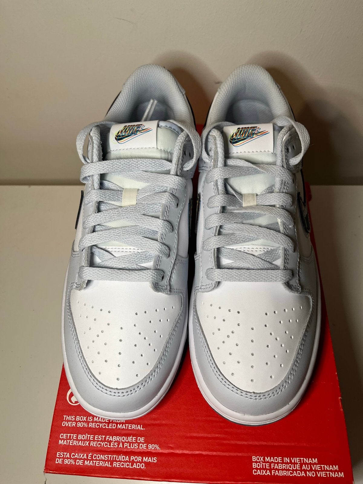 Nike Dunk Low White/Blackened Blue-Volt (DV6482 100), Wit, Nieuw, Ophalen of Verzenden, Sneakers of Gympen