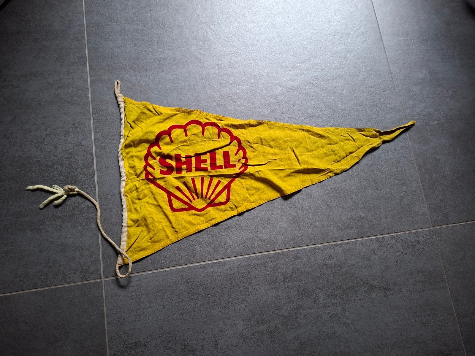 shell vlag oude logo nr 4, Ophalen of Verzenden, Zo goed als nieuw, Reclamebord