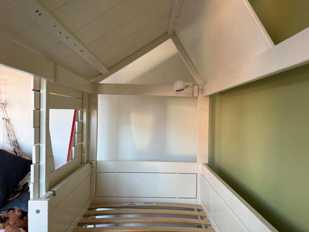 Unieke Lifetime boomhut hoogslaper wit/rood, Ophalen, Gebruikt, Hoogslaper