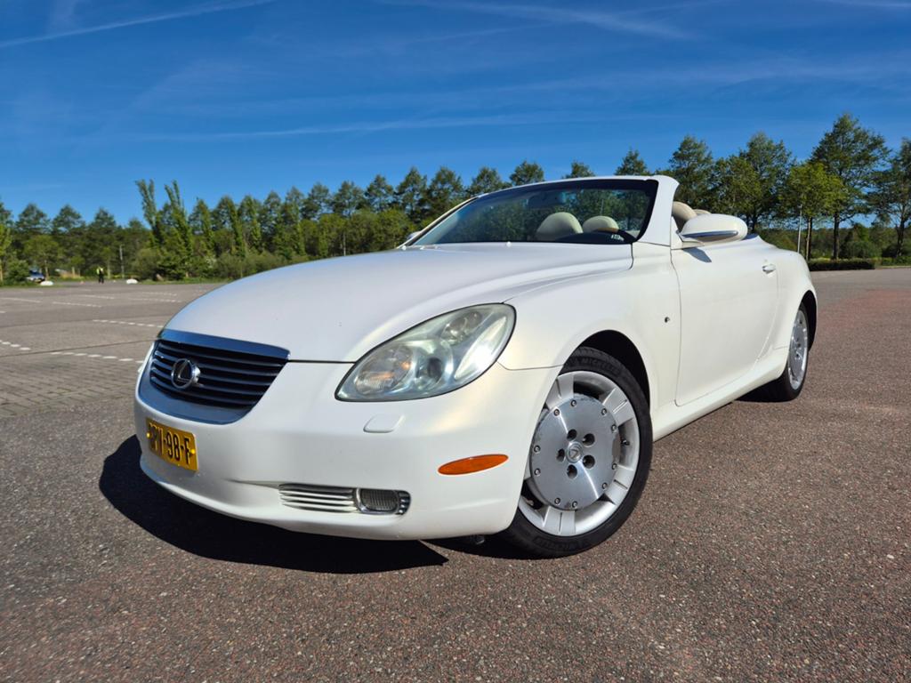 Lexus SC430 2003 Wit. Distributie nieuw!, Auto's, Lexus, Automaat, Achterwielaandrijving, 4293 cc, Cabriolet