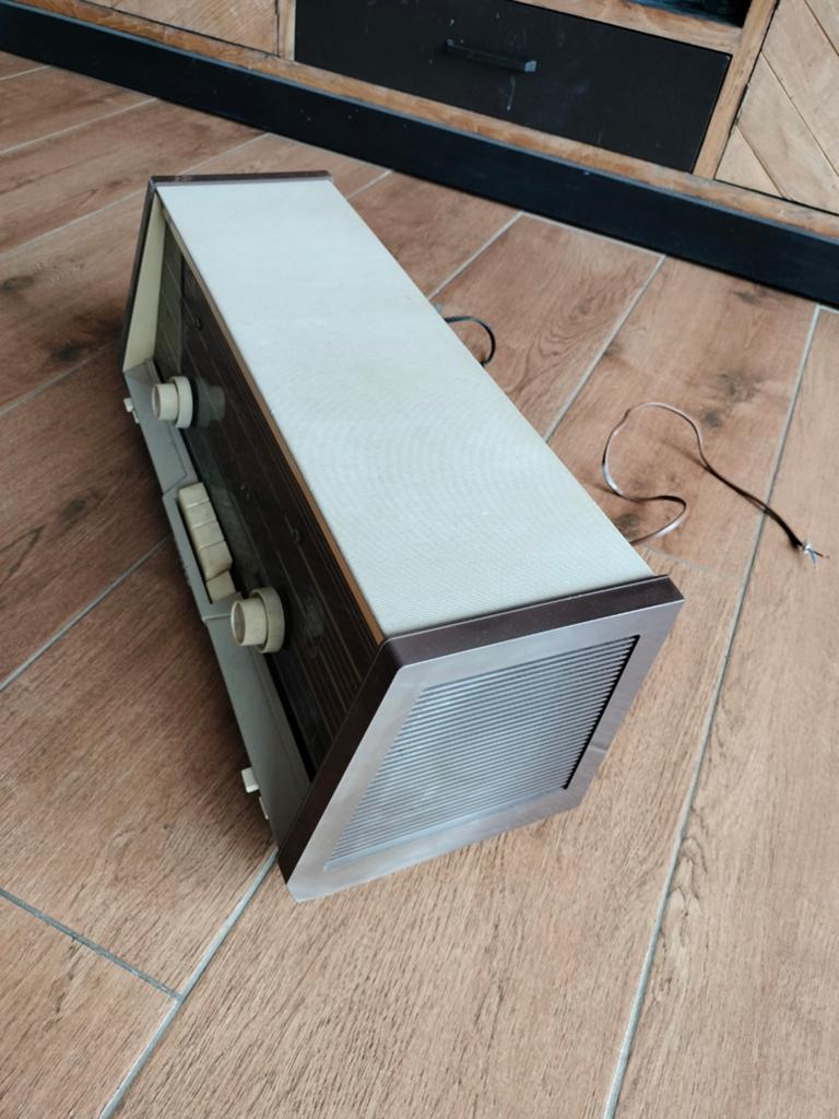 oude radio Philips B4X02A, Ophalen of Verzenden, Gebruikt