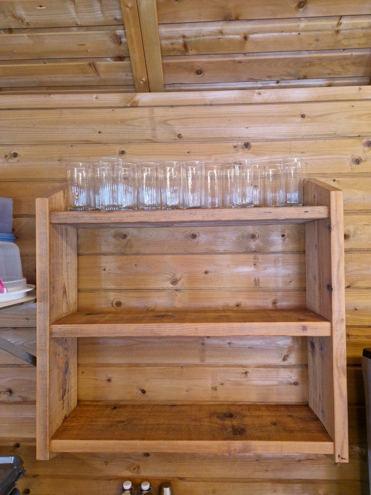2 Steigerhouten wandrekken - glad geschuurd, Ophalen