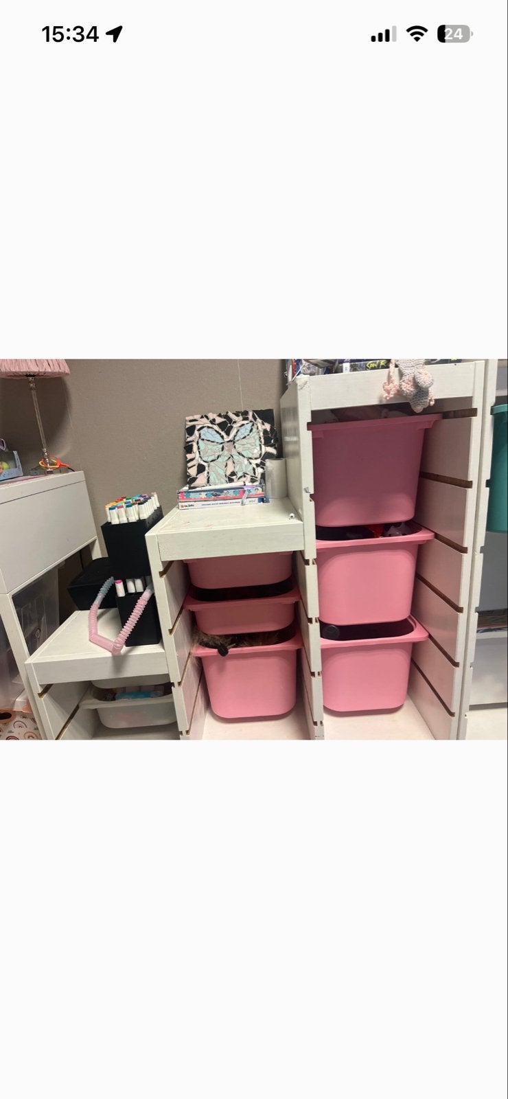 IKEA Trofast kastje met roze bakken, Ophalen of Verzenden, Gebruikt