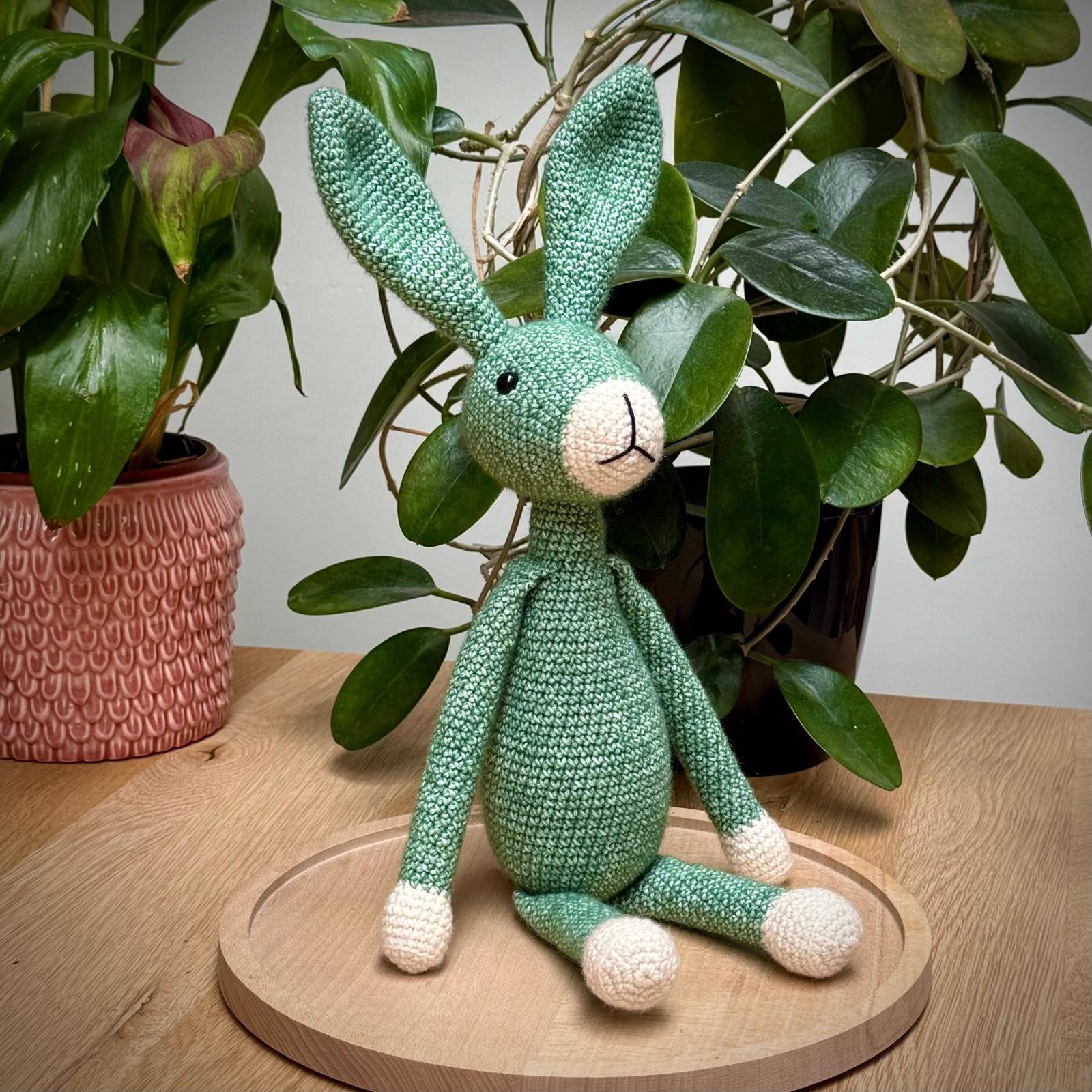 Gehaakte knuffel konijn, Ophalen of Verzenden, Nieuw, Konijn