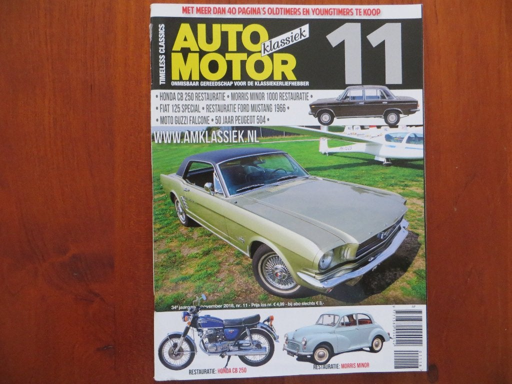 Auto Motor Klassiek 11 2018 50 jr Peugeot 504, Fiat 125 Spec, Ophalen of Verzenden, Nieuw, Peugeot