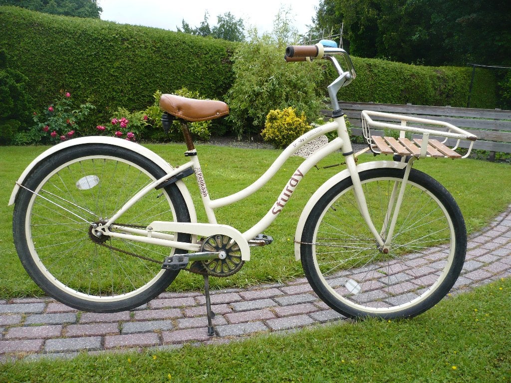 Mooie Fiets 26 inch model cruiser met rek, Ophalen, Terugtraprem, Gebruikt, Staal