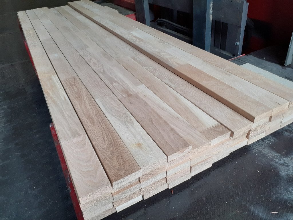 Partij eiken wandbekleding 25x80x2750mm - 47 stuks / 11m2, Planken, Nieuw, Ophalen of Verzenden, Hardhout