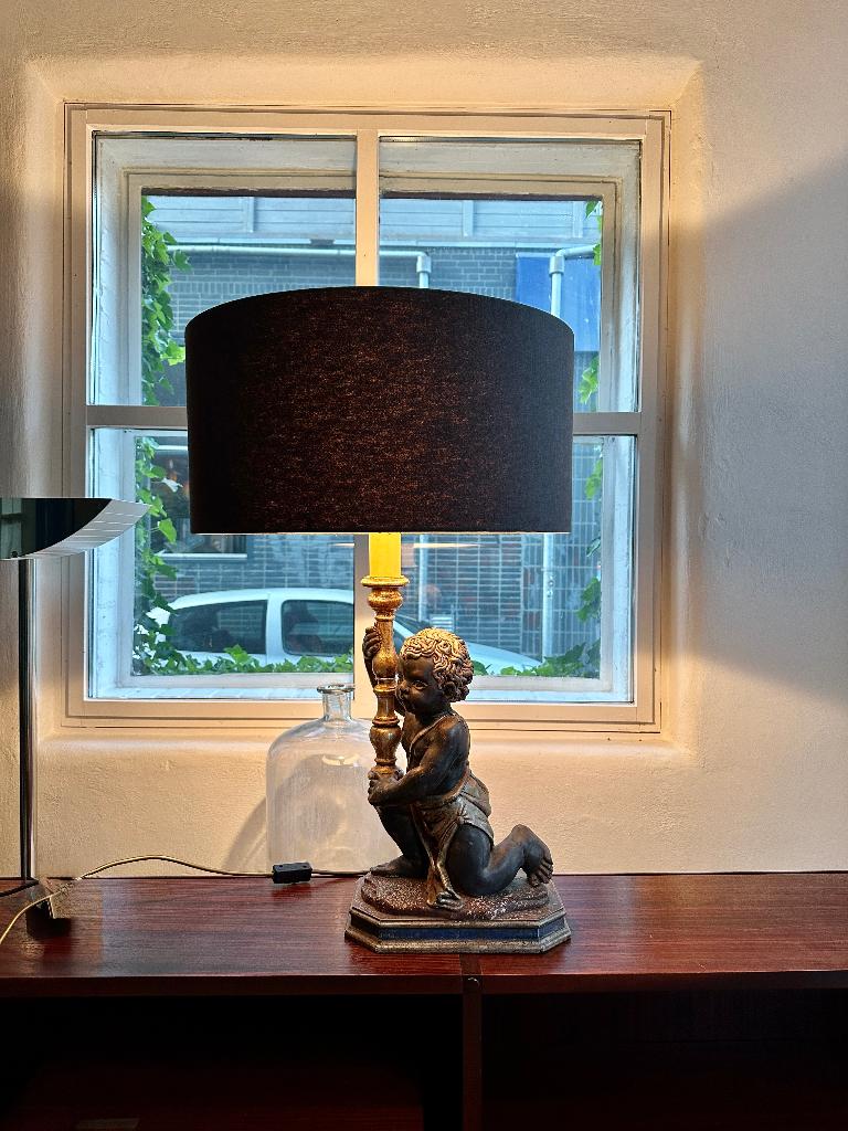 SALE Antieke/art nouveau tafellamp, Victoriaanse schemerlamp, Antiek en Kunst, Ophalen