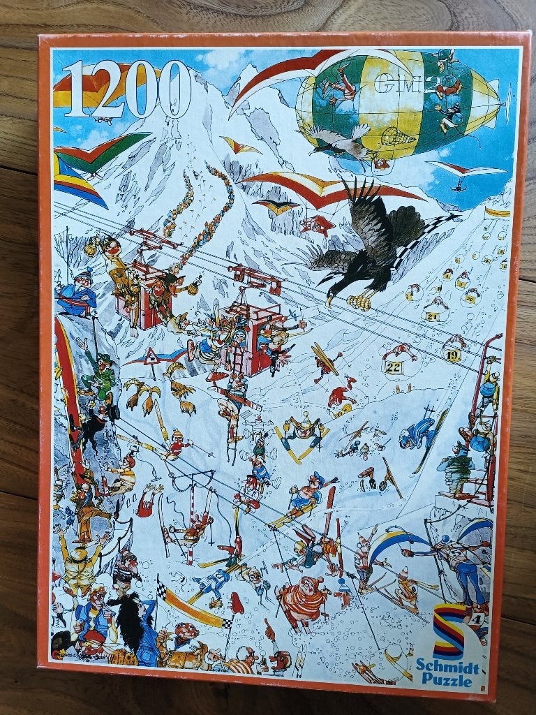 Puzzel 1200 stukjes NIEUW Ski plezier Schmidt, Ophalen of Verzenden, 500 t/m 1500 stukjes, Nieuw, Legpuzzel