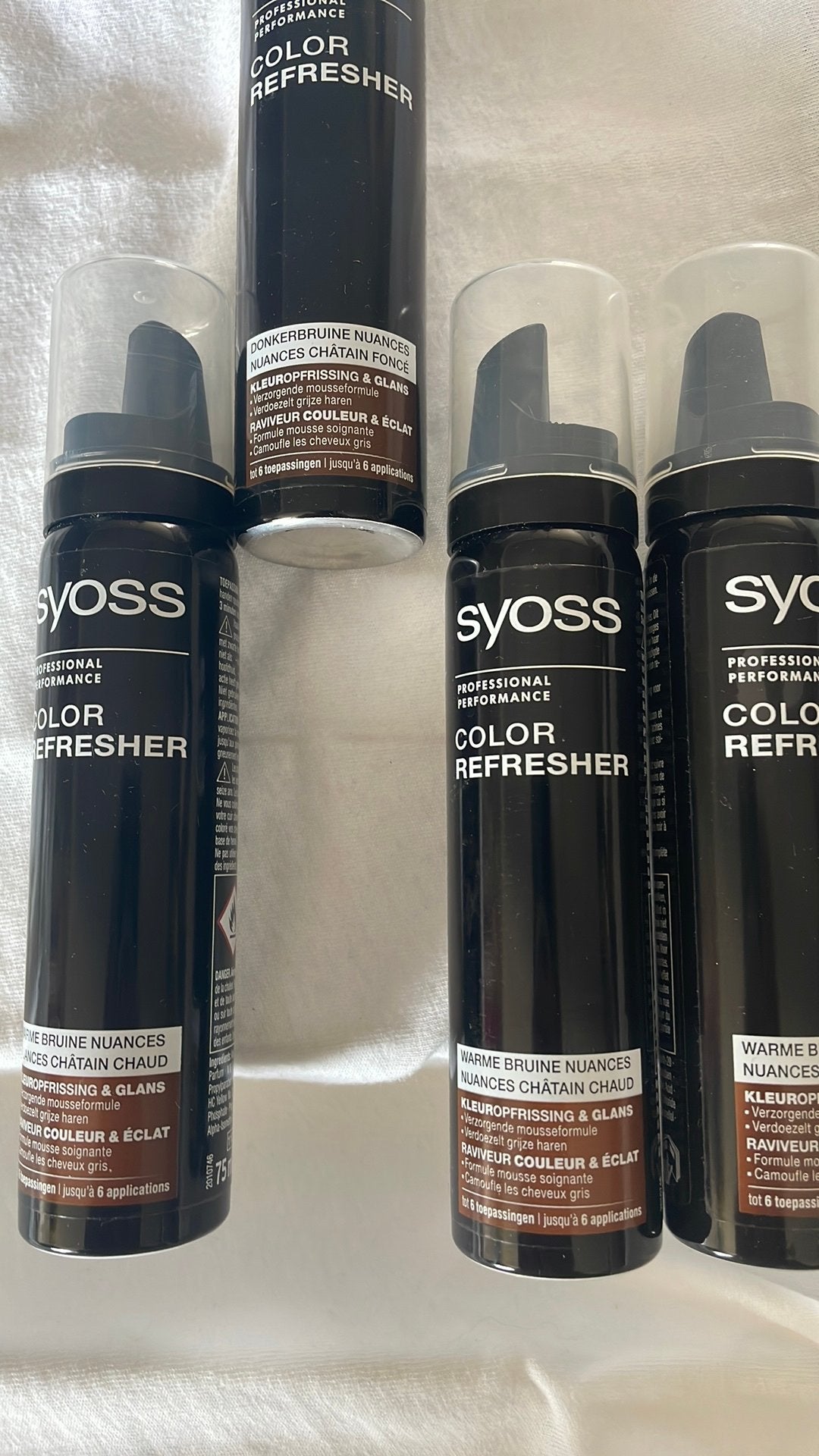 NIEUW 4 stuks DIV KLEUROPFRISSING en GLANS VAN “ SYOSS”, Sieraden, Tassen en Uiterlijk, Uiterlijk | Haarverzorging, Ophalen of Verzenden