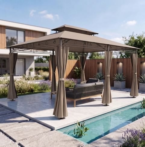 Tuinpaviljoen paviljoen partytent 4x3 m GRATIS BEZORGD!, Verzenden, Minder dan 4 meter, Nieuw, Nvt