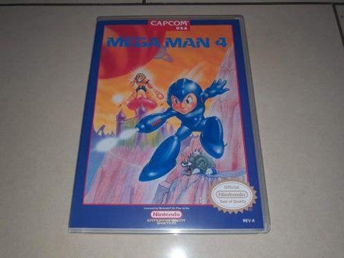 Mega Man 4 NES Game Case, Spelcomputers en Games, Avontuur en Actie, Verzenden, 1 speler, Zo goed als nieuw