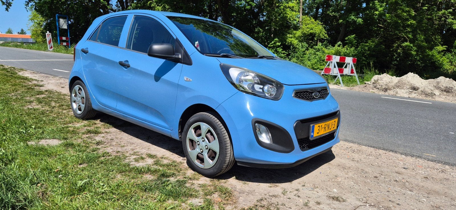 Kia Picanto 1.0 Cvvt 5-DRS 2011 Blauw, Auto's, Voorwielaandrijving, Origineel Nederlands, 24 km/l, Handgeschakeld