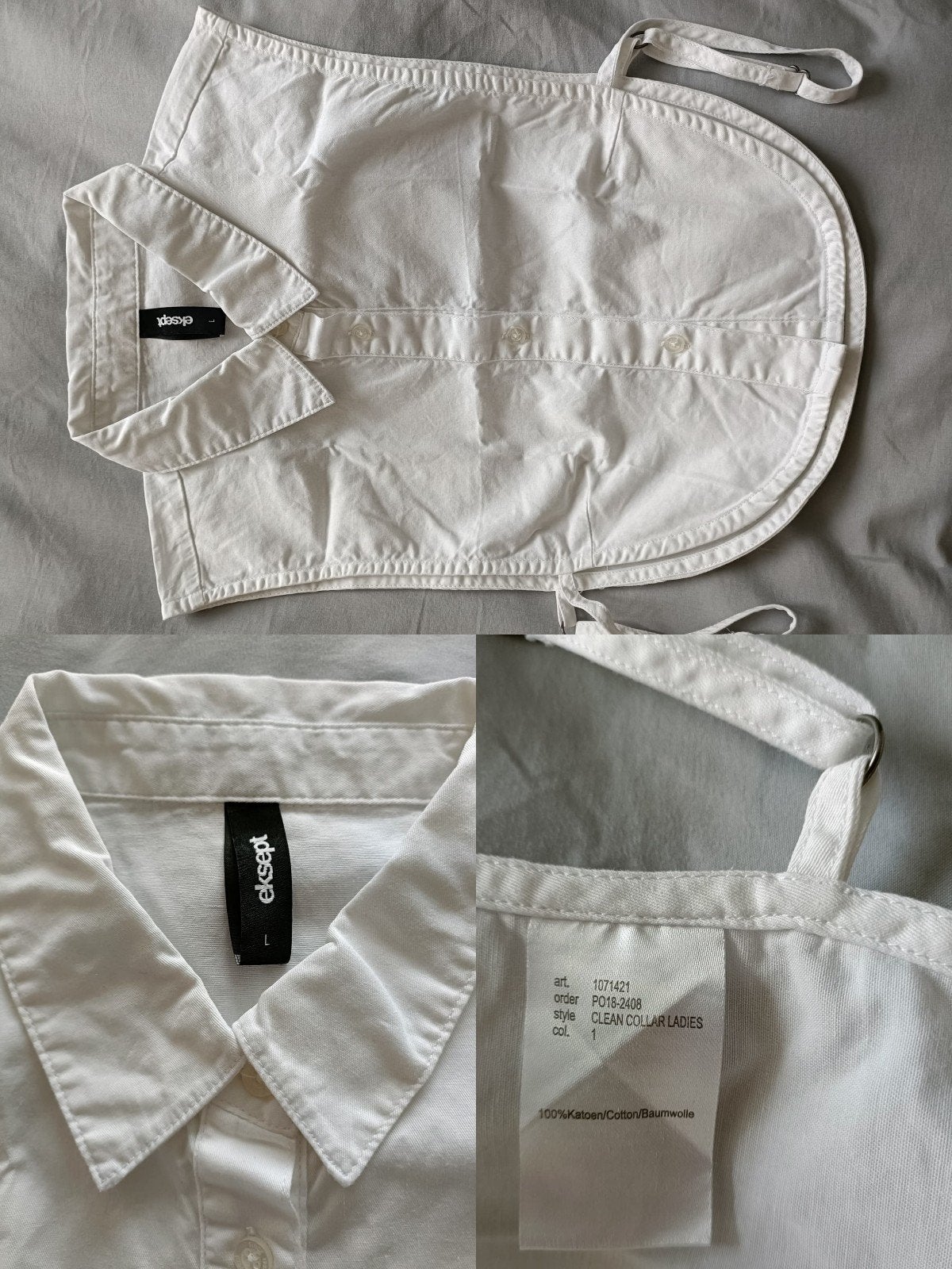 EKSEPT los blouse kraagje (L), Overige typen, Wit, Maat 42/44 (L), Ophalen of Verzenden