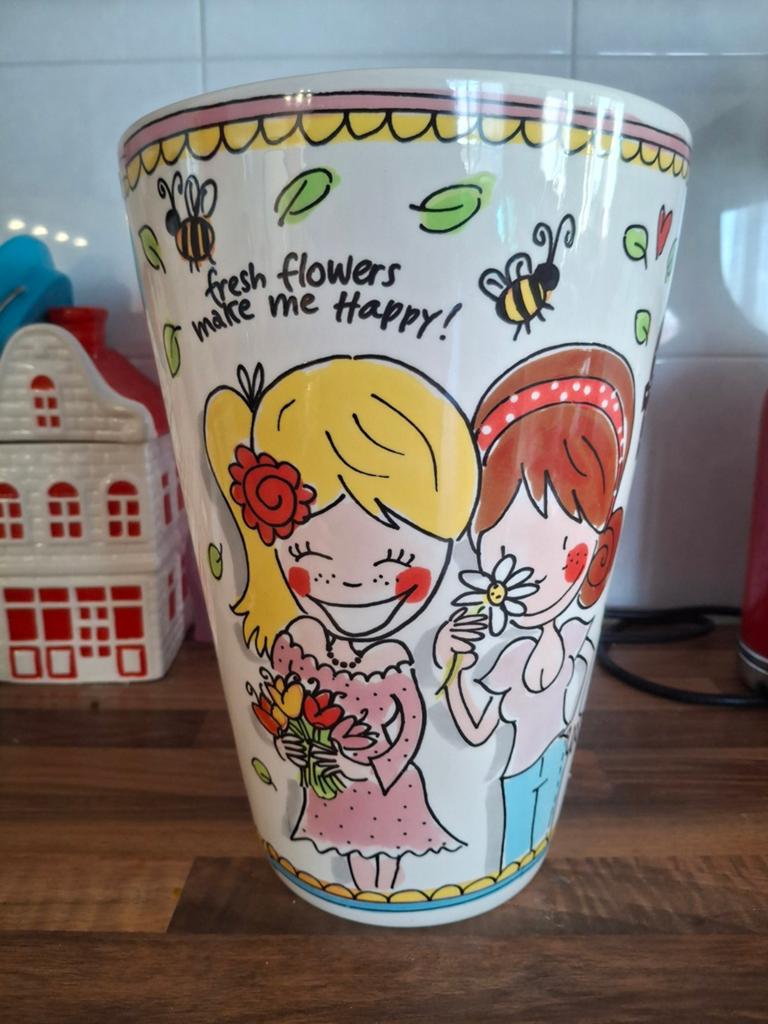 XXL Blond Amsterdam Vaas - I Love Flowers, Ophalen, Gebruikt, Overige kleuren, Aardewerk of Porselein