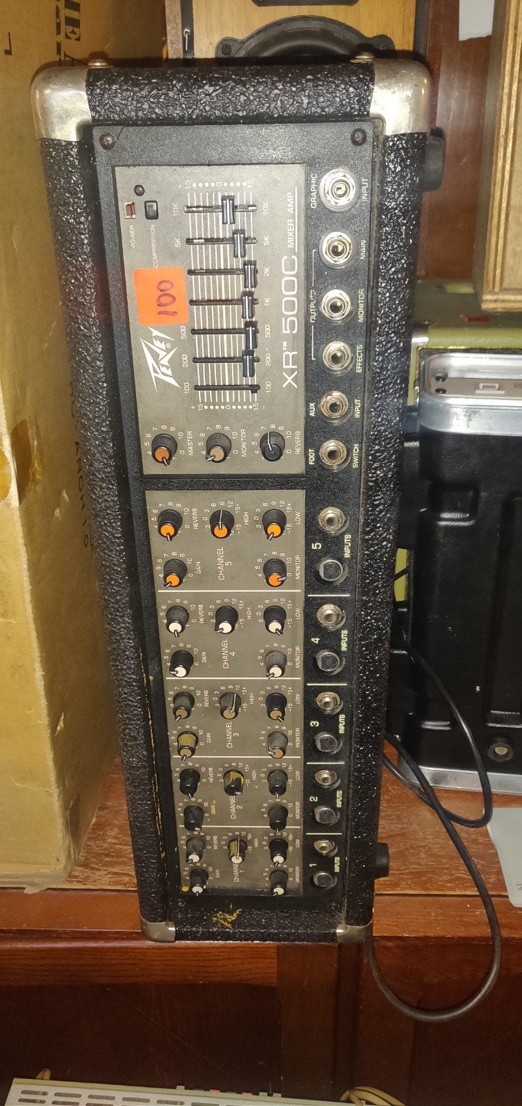 Peavey XR 500C Mixer Amp - Vintage Mengpaneel Versterker, Ophalen, Gebruikt, Minder dan 5 kanalen, Microfooningang