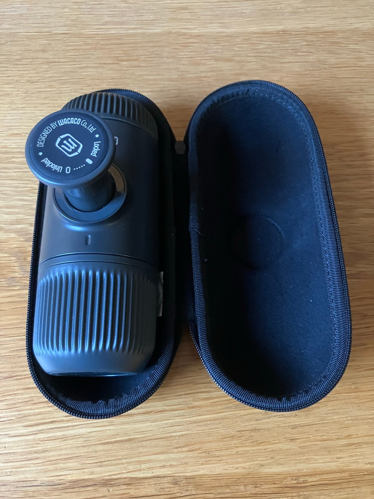 Wacaco Nanopresso met M-case - Zo goed als nieuw, Espresso apparaat, Gemalen koffie, Ophalen of Verzenden, Zo goed als nieuw
