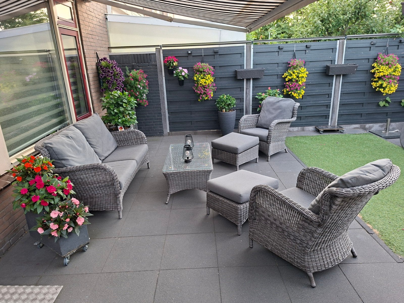 Prachtige Z.G.A.N. loungeset/tuinset 4 seasons outdoor 4SO, Ophalen, 6 zitplaatsen, Zo goed als nieuw, Loungeset