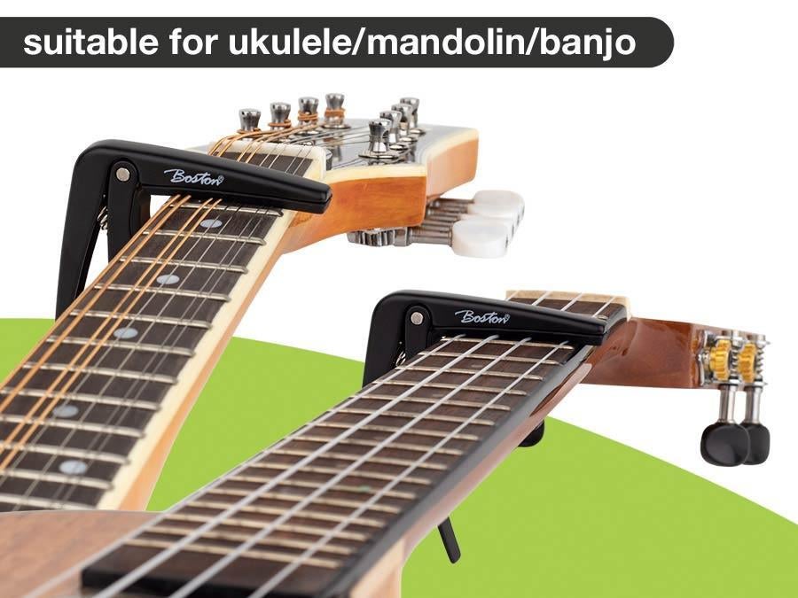 Boston BC-87-BK capo voor ukelele Zwart, ., Nieuw, ., .