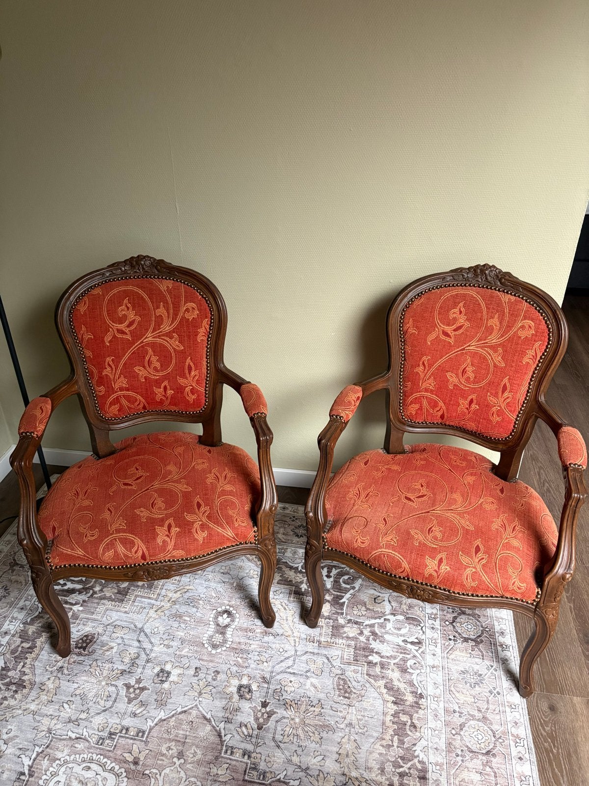 2x Antieke fauteuils - jaren 50, Ophalen