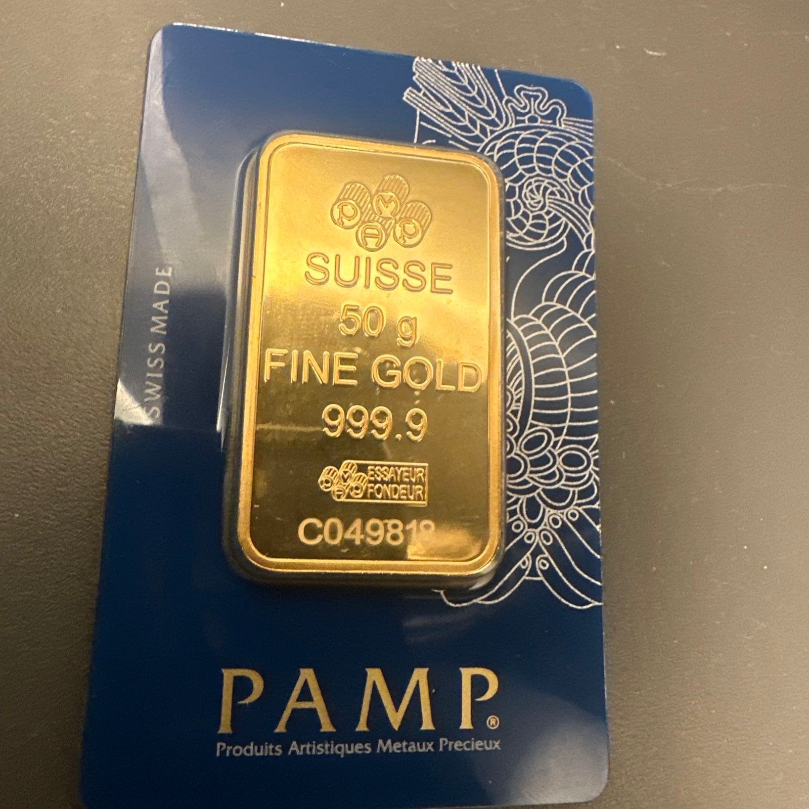 PAMP Suisse 50g Fijngoud Baar 999.9 in Verzegelde Verpakking, Verzenden, Goud