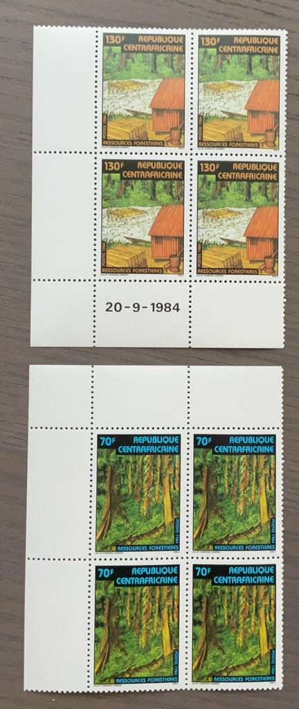 Centraal Afrikaanse Republiek - bosbouw, Ophalen of Verzenden, Overige landen, Postfris