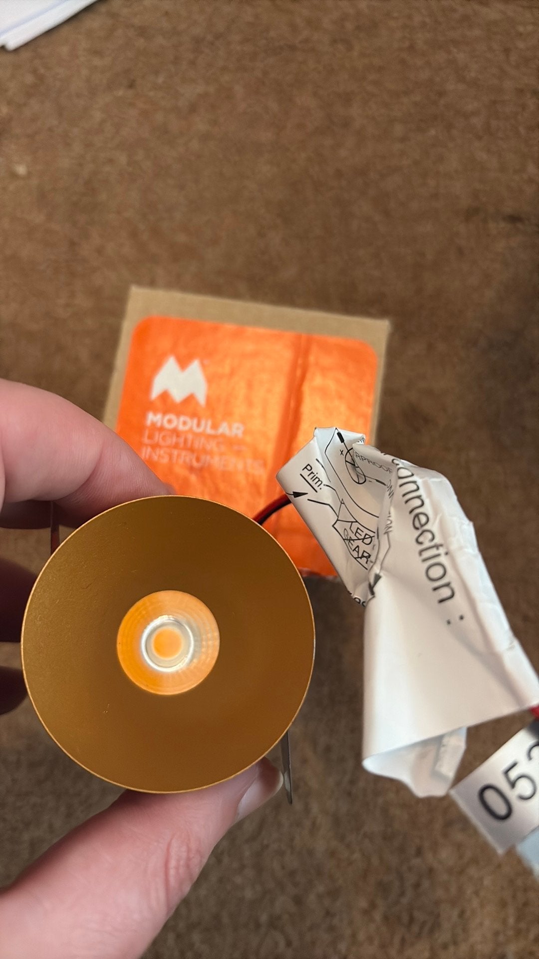 1x Modular smart kup  goud NIEUW spot 48, Ophalen of Verzenden, Nieuw