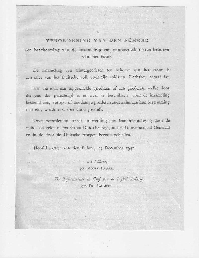 document wo2, Ophalen, Nederland