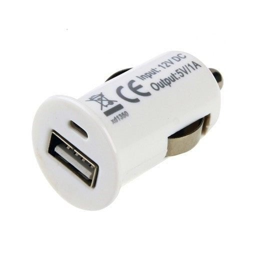Compacte USB autolader - 1A - WIT, Computers en Software, E-readers, Nieuw, Ophalen of Verzenden
