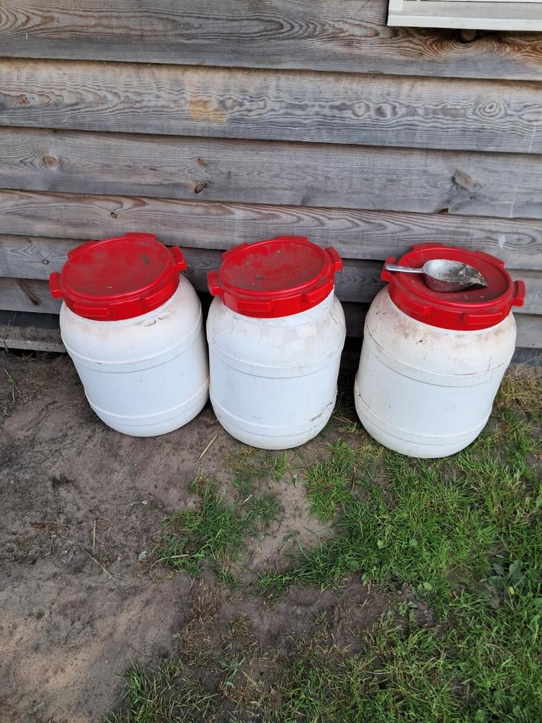 Grote waterdichte ton 3 stuks, Huis en Inrichting, Emmers, Ophalen, Kunststof