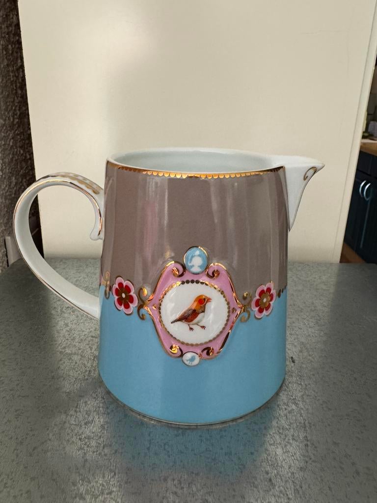 Pip Studio servies Love Birds blauw khaki Grote Kan, Overige typen, Ophalen of Verzenden, Zo goed als nieuw, Overige stijlen