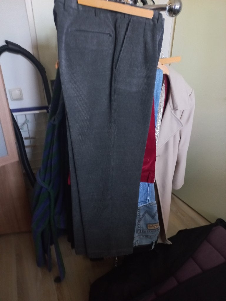 Herenpantalon, stretch comf., grijs corduroy/ribstof, mt .50, Kleding | Heren, Broeken en Pantalons, Maat 52/54 (L), Onbekend