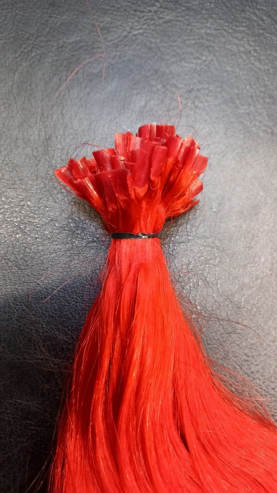 fel rode Hairextensions echt haar 30 stuks, Sieraden, Tassen en Uiterlijk, Ophalen of Verzenden, Nieuw, Pruik of Haarverlenging
