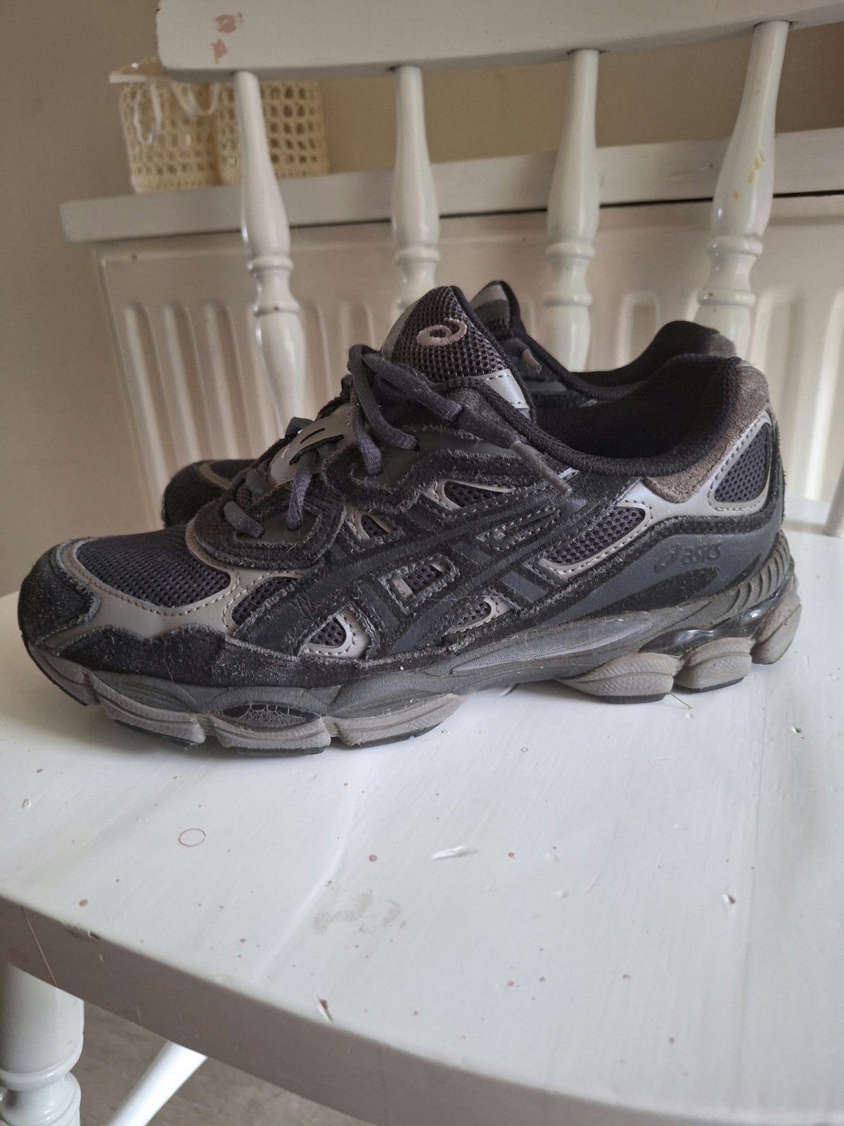 Asics Gel NYC Sneakers Zwart, Ophalen, Zwart, Sneakers of Gympen, Gedragen