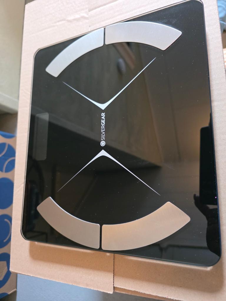Silvergear Smart Personenweegschaal - Zwart, 1 tot 500 gram, 100 kg of meer, Ophalen of Verzenden, Personenweegschaal