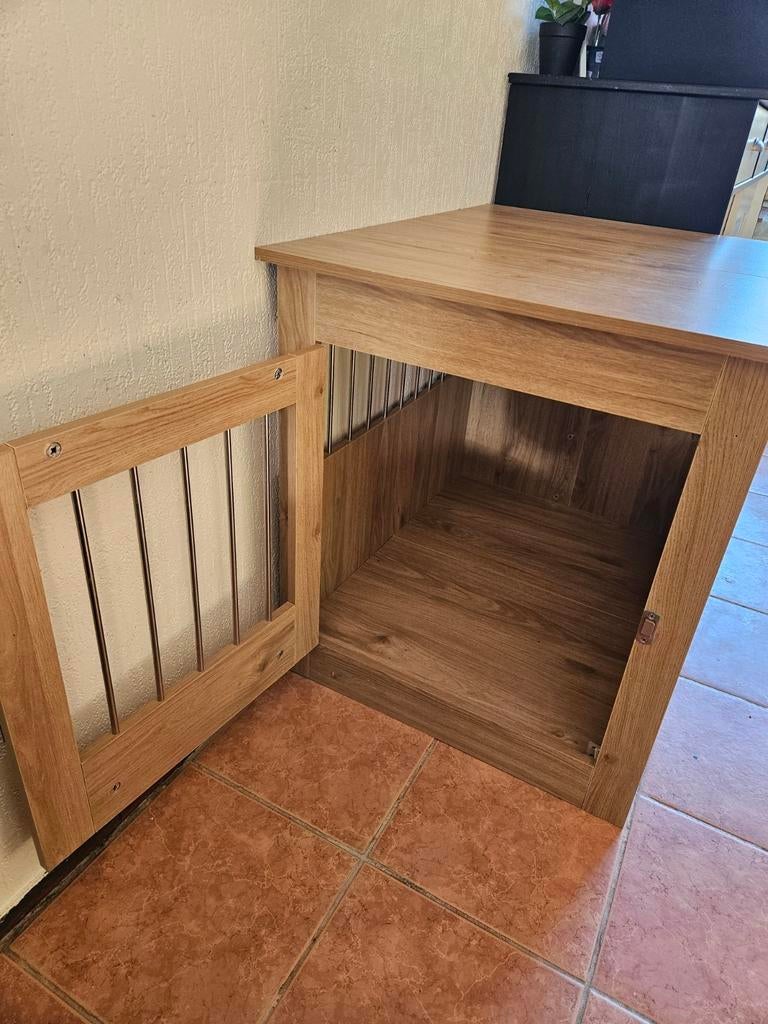 Houten hondenbench, Dieren en Toebehoren, Hondenbenches, Ophalen, Zo goed als nieuw