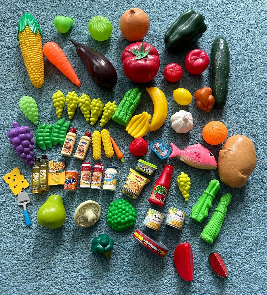 Kunstsof speelgoed Groenten Fruit saus speelkeukenaccessoire, Kinderen en Baby's, Ophalen of Verzenden, Nieuw, Kunststof, Speelkeuken-accessoire