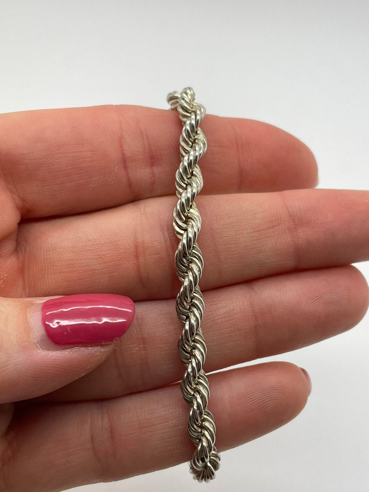 E250 Prachtige zilveren rope armband, Ophalen of Verzenden, X, Zilver, Zilver