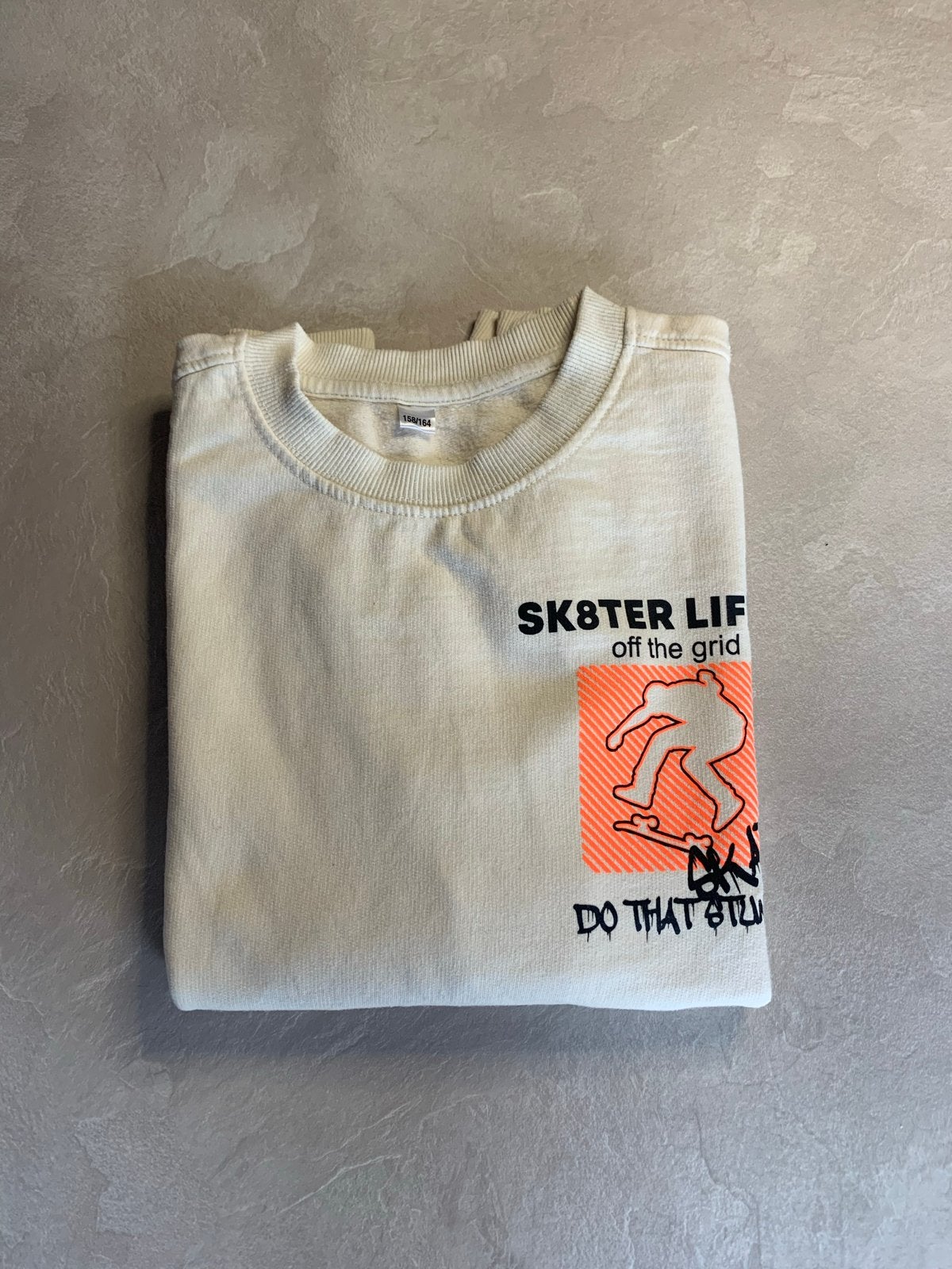 Skater Life Off The Grid Sweatshirt - Crème-158-164, Ophalen of Verzenden, Gedragen, Maat 48/50 (M), Overige kleuren