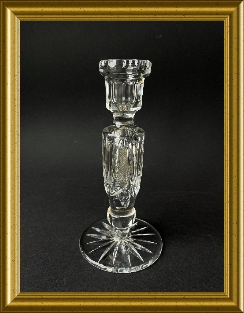Mooie kristallen kandelaar, Ophalen of Verzenden, Kristal