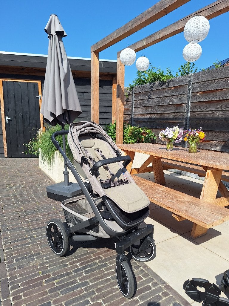 Joolz geo3 duowagen sage green, Gebruikt, Verstelbare duwstang, Ophalen, Kinderwagen