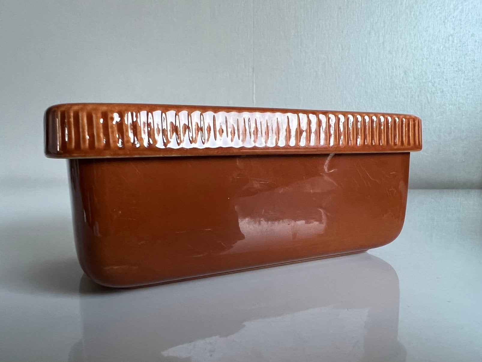 Rörstrand Nevada Porselein Botervloot Sienna Stålhane 50’s., Ophalen of Verzenden