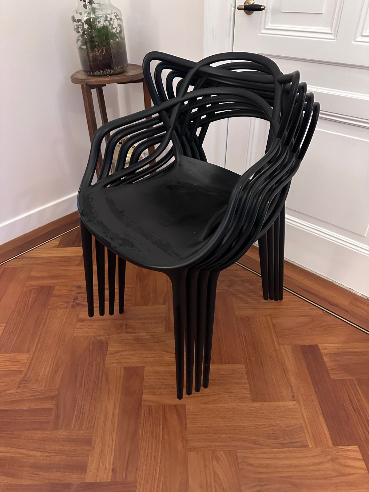 Kartell Masters Stoelen - Zwart (Set van 4), Ophalen, Kunststof, Gebruikt, Zwart