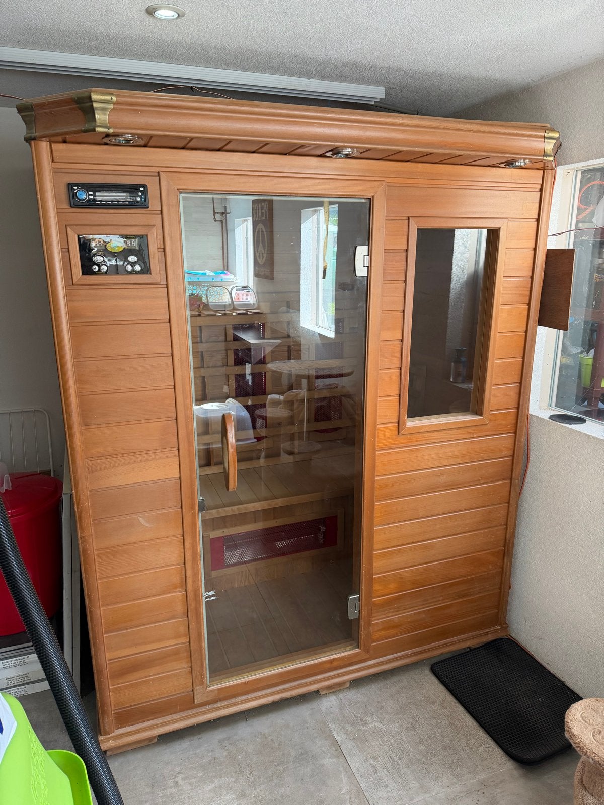 Fonteyn Drie Persoons Infrarood Sauna, Sport en Fitness, Sauna, Ophalen, Gebruikt, Infrarood, Complete sauna
