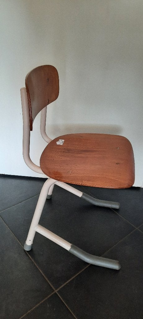 Vintage Industriële Kinderstoel Jaren '70 - Schoolstoel, Ophalen of Verzenden